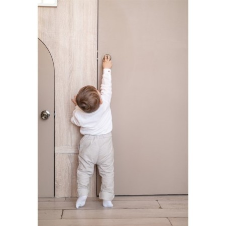 Baby trousers, gray color, height 92 cm-4