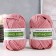 Knitted yarn 100% cotton "lentino mini" 100 g 40 m color 02 powder pink