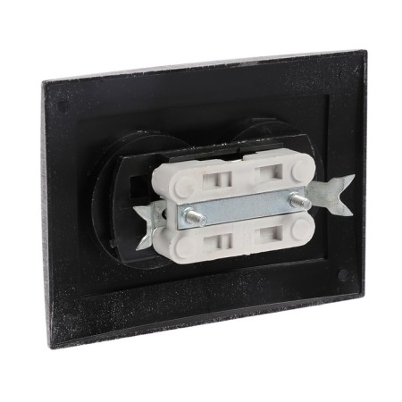 Rosette "Elect" RS 16-237-hour, 16 A, 250 V, double, hidden, without salary, black under silver-1