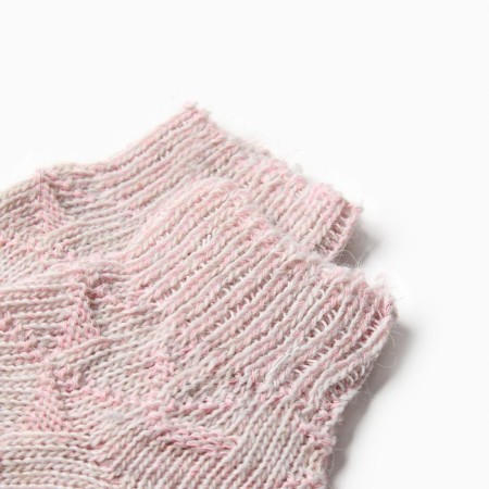 Woolen carrion socks, light pink color, size 16-1