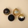 New Year's Christmas tree balls, for the New Year, plastic, d = 6, 4 pcs., Black gold color