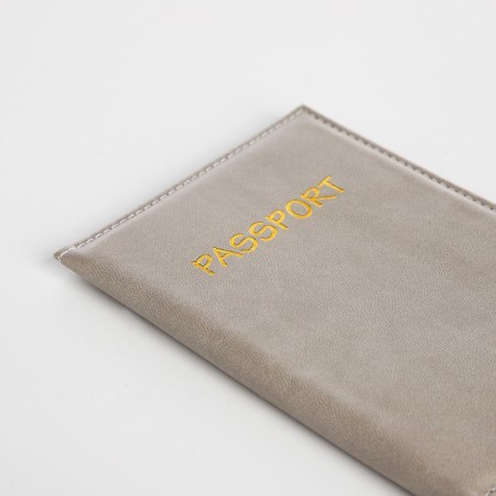 Cover for passport, beige-gray color-3