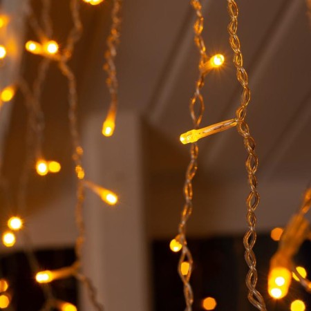 Garland "fringe" 3 × 0.9 m, IP44, UMS, transparent thread, 232 LED, yellow glow, 220 V-2