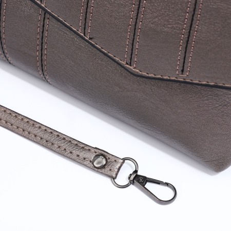 Bag-clate on magnet, long belt, bronze color-6