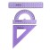 Geometric Erichkrause Standard, plastic, small (ruler, square, transporter), lilac, in the ZIP package