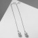 Earrings with pearls "chains" pea, color silver