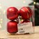 Christmas tree balls New Year's “Miracles near!”, For the New Year, plastic, d = 6, 4 pcs., Red color with gold