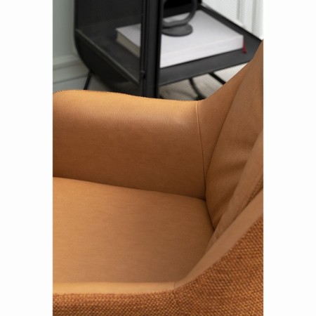 Allar chair, 580 × 520 × 850 mm, eco -leather, matting, brown color-3
