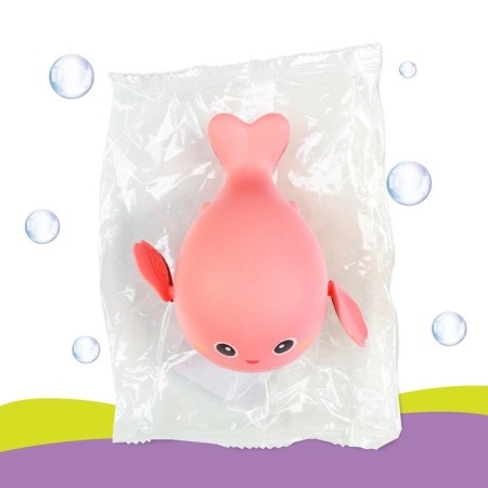 Clothing toy for the bath "Whale", pink color-3