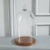 Glass dome-redflower with a ball on the stand "Rodrik", 29x15 cm, glass, brown