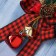 Decoration Christmas tree "New Year's style" Bante Cage, 12x9 cm, red
