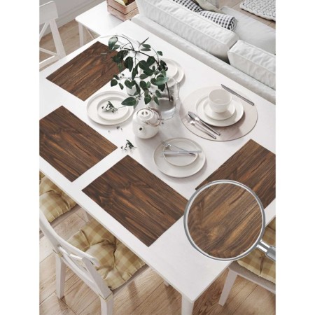 Set of napkins for setting the table "Wood texture", rectangular, size 32x46 cm, 4 pcs-1