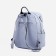 Women's backpack made of artificial leather with a zipper, 4 pockets, bag, gray-blue color