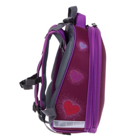 School backpack 38 x 30 x 16 cm, ergonomic back, stavia "cat 3d", lilac-4