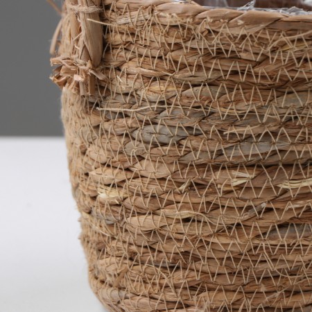 Kashpo wicker "Kenya" cylinder with handles, 15.5x15.5x13.5 cm, natural-3