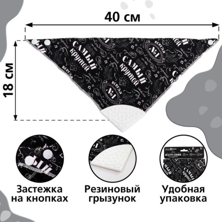 Bandana Bibsord/Snobyer for feeding waterproof with a teether, on the button, mix-2