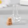 Decor for creativity glass "Bottle with a cork" 1.5x1.5x2.4 cm