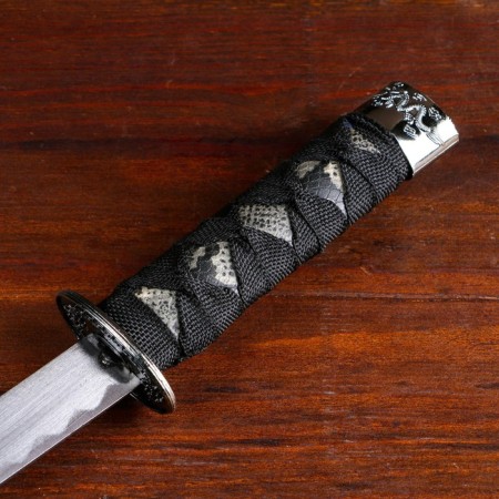 Souvenir weapon "Katana on the stand", beige scabbard for snake skin, 47cm-2