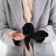 Gloves are male, dimensionless, without insulation, black color