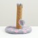 Clog for kittens on a stand, 30 x 24 x 35 cm, jute, dark gray with pink paws