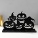 Summary Metal for 5 candles "Halloween. Pumpkin" Black 12.5x29.5x6 cm