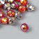 Buttons plastic for creativity 1 puncture "ball holography. Red" set 20 pcs d = 1.2 cm