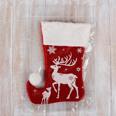 Nosok for gifts "Magic" deer, 18x25 cm, white red-2