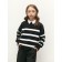 Sweater Knitted Children's Amarobaby Strip, Height 146 cm, Black Color