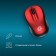 Mouse call 665MW Black/Red optical (1600DPI) wireless USB for laptop (3but)