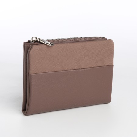Women's wallet on a magnet, brown color