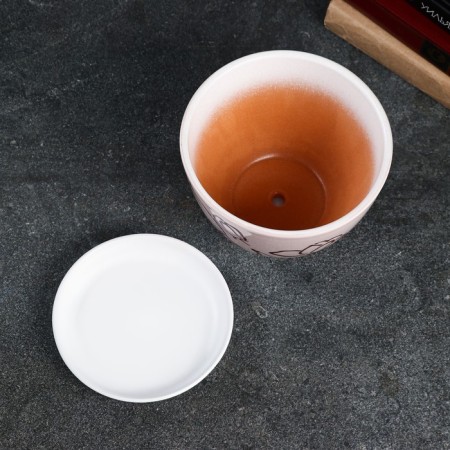 Flower Pot "Flowers" 1.65 l, pink-2