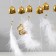 Wind music metal, plastic "Golden leaves and butterflies" 7 bells 62x24x2.7 cm