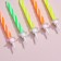 Candles for the cake "Color", 6 cm, classic, set 24 pcs