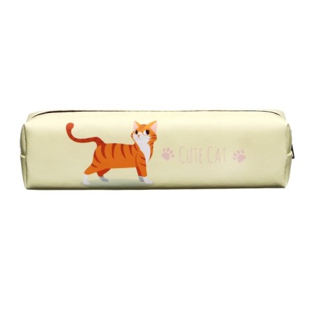 School Penal "Cat" on lightning, beige-2