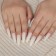 Patching nails, 100 pcs, ballerina shape, in a container, milk color