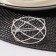 UNIVERSE napkin ring, 5 × 5 × 2.5 cm, silver color