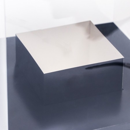 Box for flowers with a vase and PVC windows, folding, 23 x 30 x 23 cm, black-3