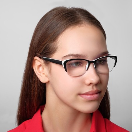Ready glasses east 0057, black and white color, -1.50-6