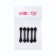 Set of applicators for shadows, 5 pcs, 4.3 cm, bilateral, black color