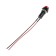 Button switch without fixation, d 1.5 cm, wire 10 cm, red