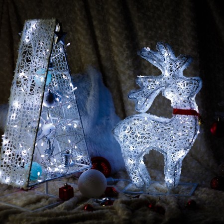 LED figure "Deer White", 51 × 80 × 30 cm, 30 W, 220 B-3