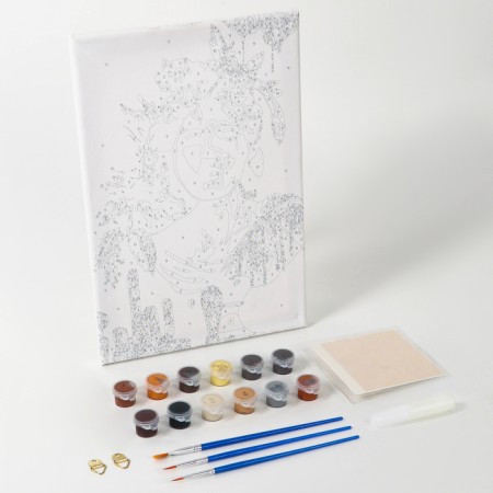 Picture on numbers with a subframe and a rubbing "Art", 20 x 30 cm-2
