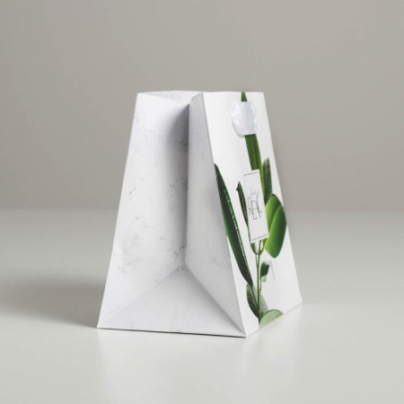 Gift Laminated Square, packaging, “leaves”, 14 x 14 x 9 cm-2