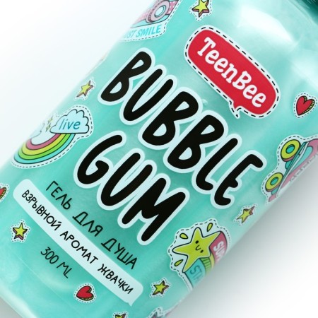 Shower gel, moisturizing, 300 ml, gum aroma, teenbee-7