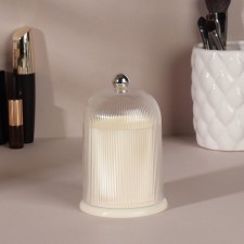 Organizer for cotton sticks, with a lid, d = 7.4 × 11.6 cm, milk/transparent color