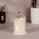 Organizer for cotton sticks, with a lid, d = 7.4 × 11.6 cm, milk/transparent color