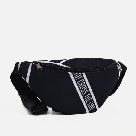 Zipper bag, adjustable belt, black color-1