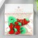 A set of buttons of decorative plastic "Red strawberry" set 10 pcs 2.5x2.2 cm