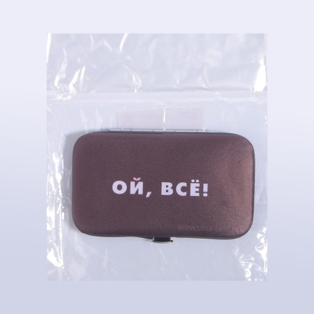 Manicure set “Oh, all”, 7 objects, in a case, brown color-6