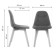 Wooden stool Filip an array of beech/velor, natural/blue 46x53x83 cm